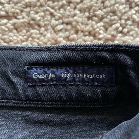 Citizens of Humanity Georgia High Rise Bootcut Jeans Oblivion Black Size 27 - Picture 3 of 11